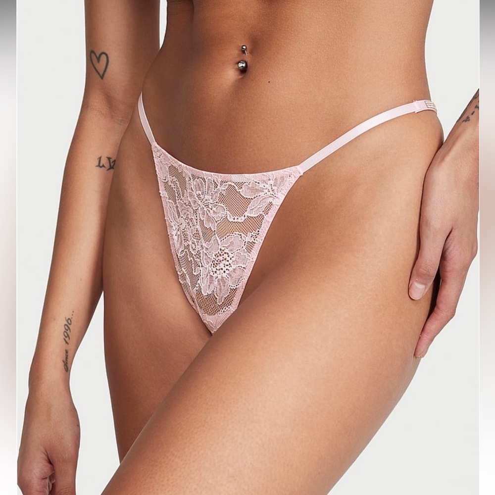 Victoria’s Secret Very Sexy Shine Strap Lace V-String Panty Thong Underwear. NWT - Picture 15 of 15